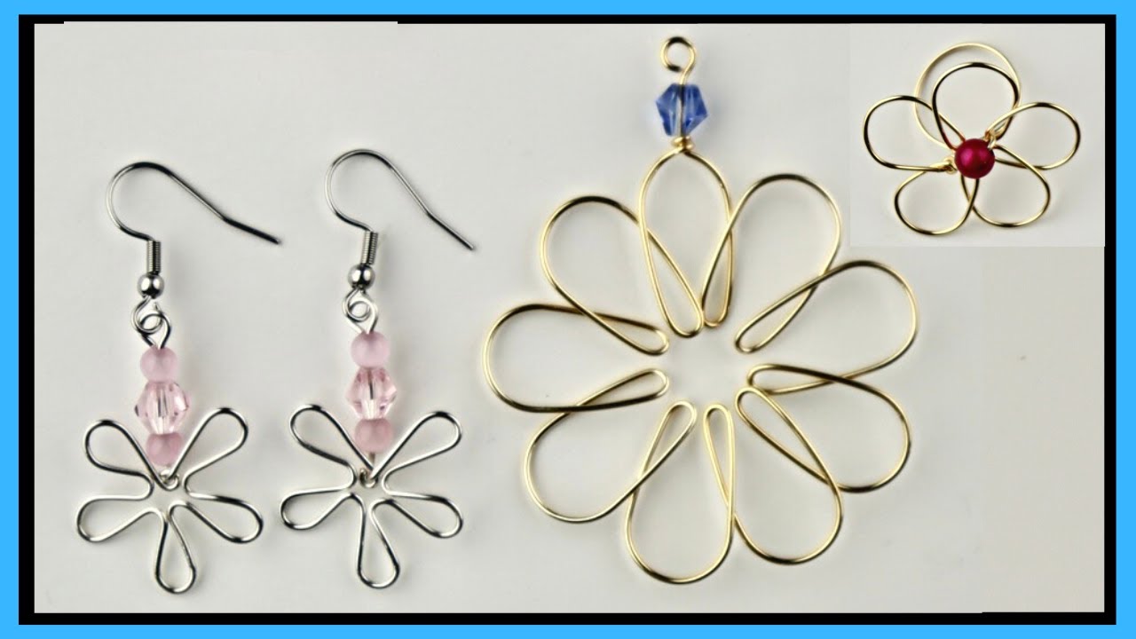 Wire Jig Flower Earrings, Pendants, Rings DIY Tutorial