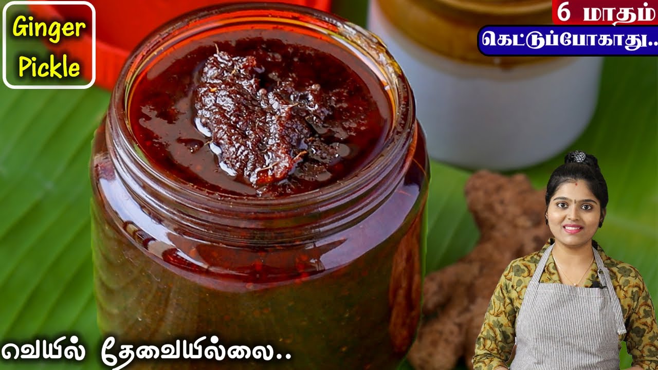 இட்லி, தோசை, சாதம், சப்பாத்திக்கு செம சைடிஸ்👌| how to make ginger pickle in tamil | inji oorugai