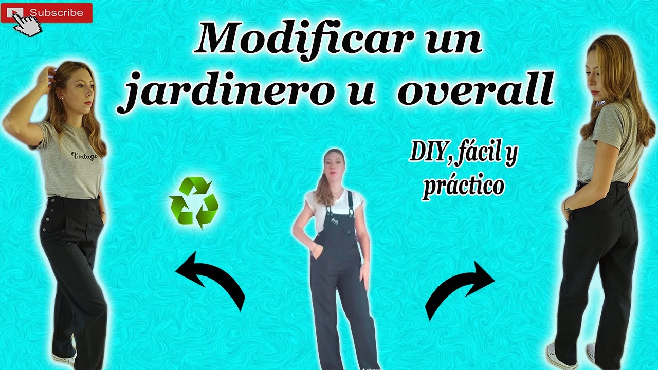 Modificar overall || transformar jardinero || transformar pantalón enterizo || DIY ropas