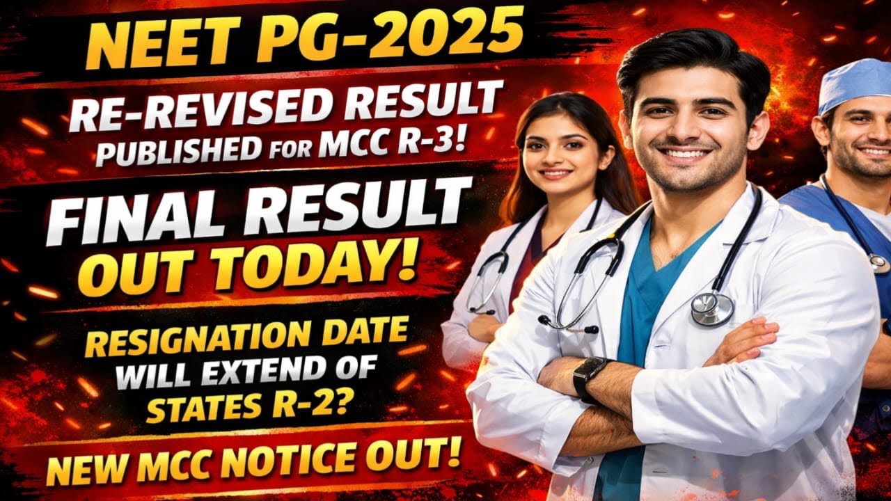NEET PG-2025|RE-REVISED RESULT OUT OF MCC R-3|NEW MCC NOTUCE OUT!|#AsNEET#neetpg2025#neetpg#result