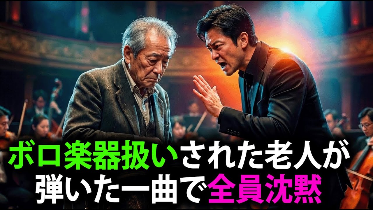 【衝撃】市民オケで爺さんを嘲笑した若き指揮者の次の瞬間、ホールが凍り付いた“伝説の一音”