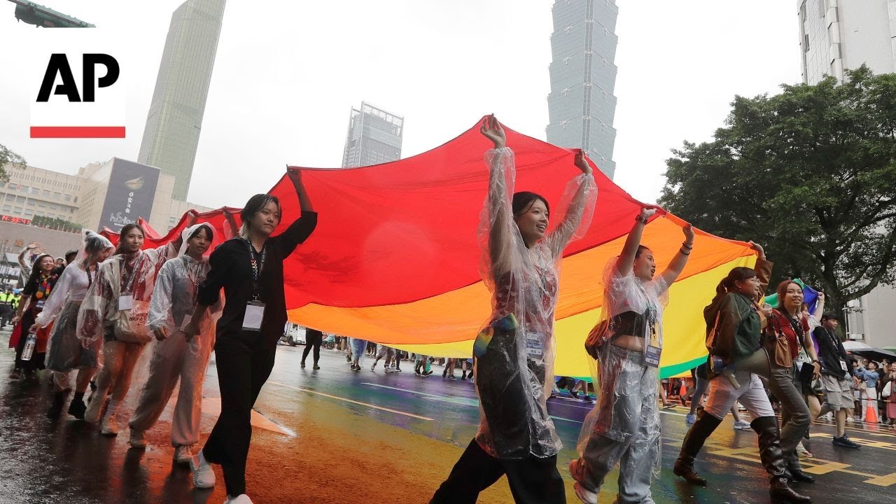 More than 100,000 attend Taiwan's Pride parade despite rain