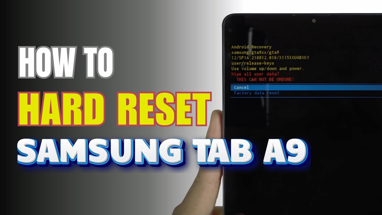 How to Hard Reset Samsung Galaxy Tab A9 | Removing Password Unlock