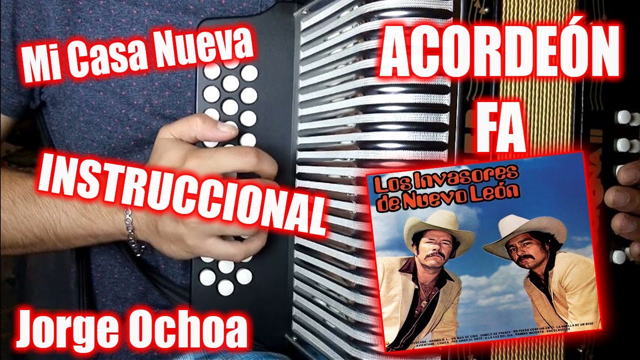 #INSTRUCCIONAL Mi casa nueva en Acordeón de FA (Fácil con arreglos)
