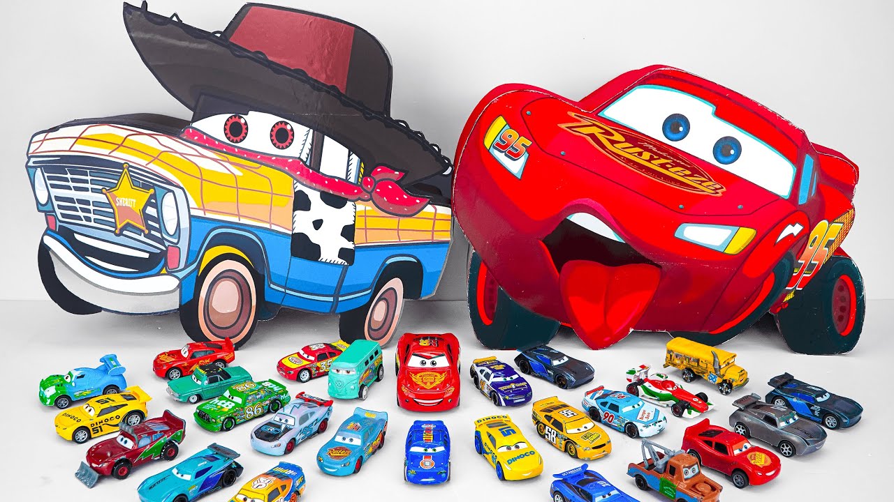 Lightning McQueen Super Unboxing 🚗💨 | Lightning McQueen, Chick Hicks, Mack, Doc Hudson, Cruz Ramirez