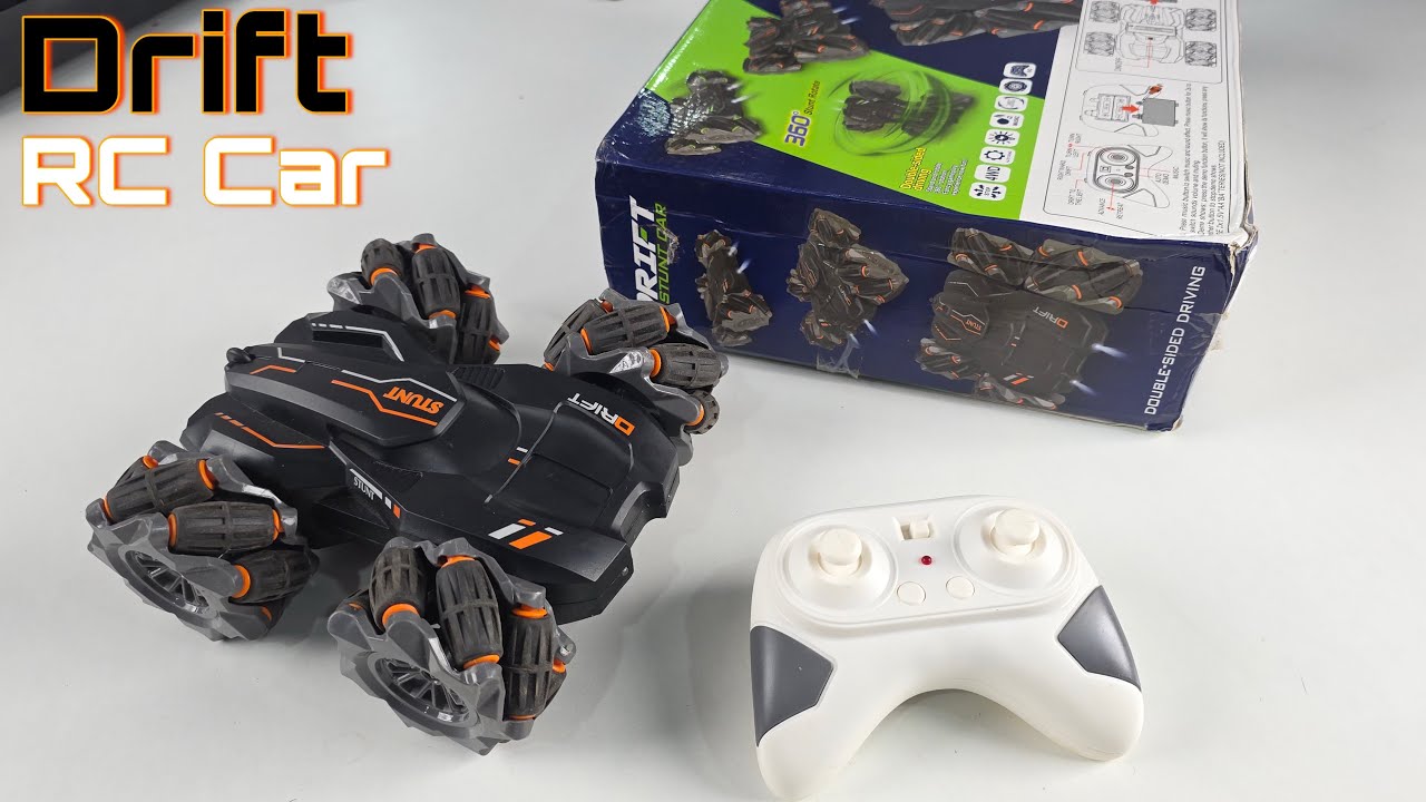 Drift stunt car remote control unboxing and testing 