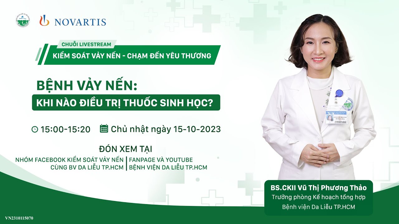 KỲ 2: BỆNH VẢY NẾN: KHI NÀO ĐIỀU TRỊ THUỐC SINH HỌC?|| Bệnh viện Da Liễu TP.HCM