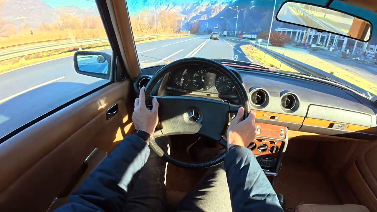 POV - 1981 Mercedes 240D W123 - Driving in Sondrio province in Italy - ASMR