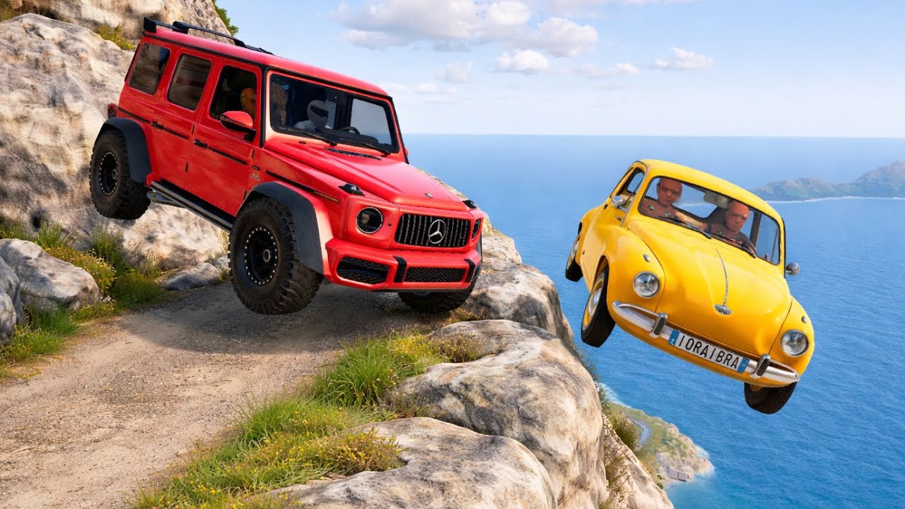 Cars Vs Death Cliff 😱🔥| BeamNG.drive#207 