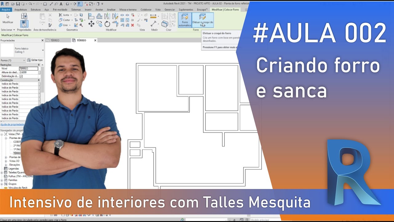 #AULA 002 - Como criar forro e sanca