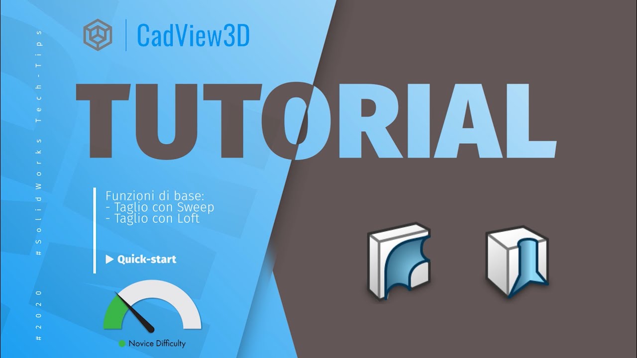 Solidworks Tutorial - Funzioni: Taglio con Sweep e Loft