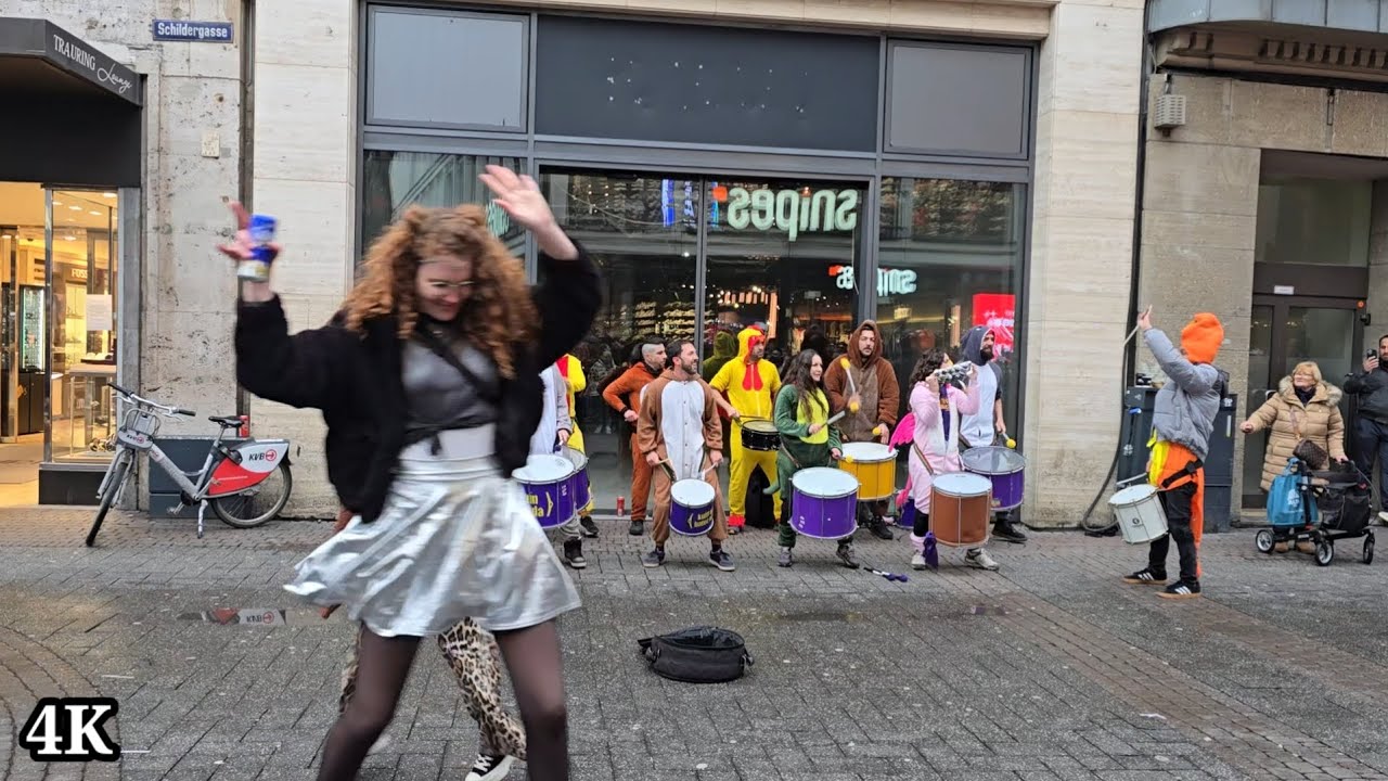 Germany’s Craziest Festival?! 🎭🔥 Kölner Karneval in Cologne،Walking Tour–No Talking, Real Sound (4K)