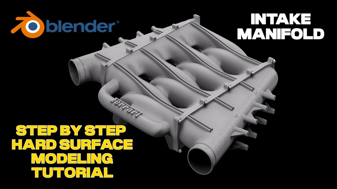 Hard Surface Modeling an Intake Manifold in Blender | Full Step-by-Step Tutorial