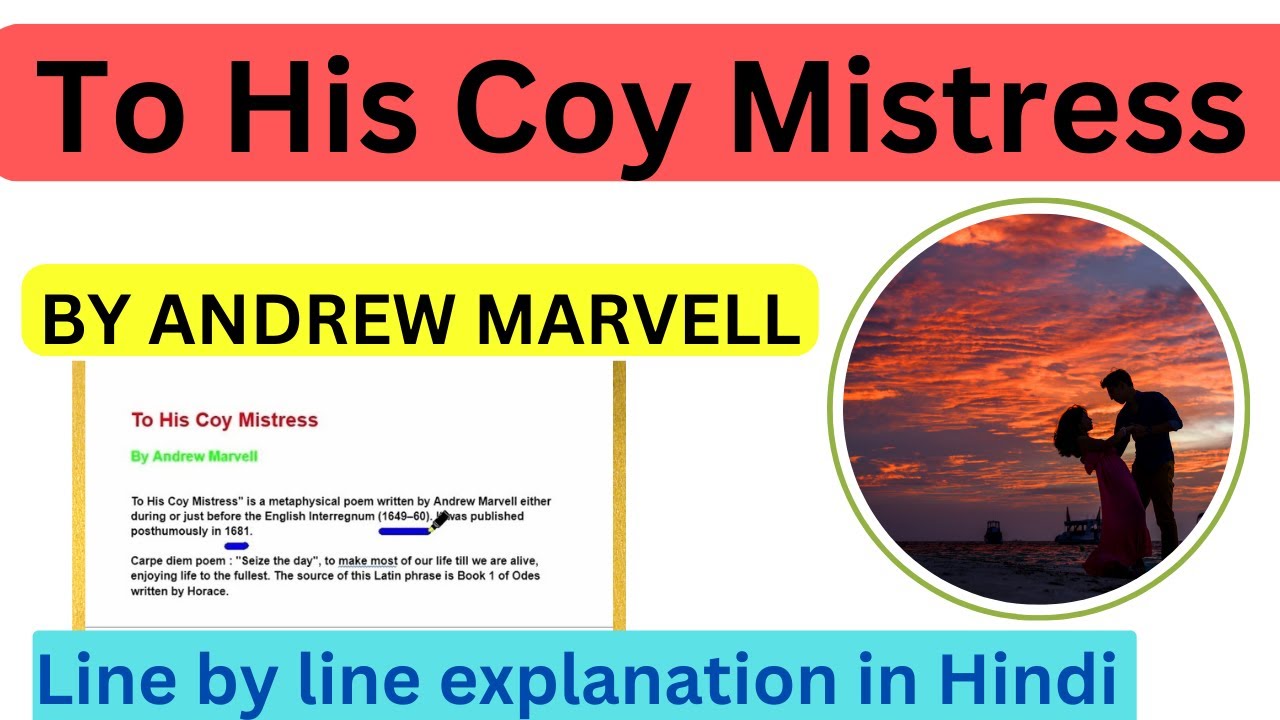 To His Coy Mistress by Andrew Marvell | Why it is the greatest love poem