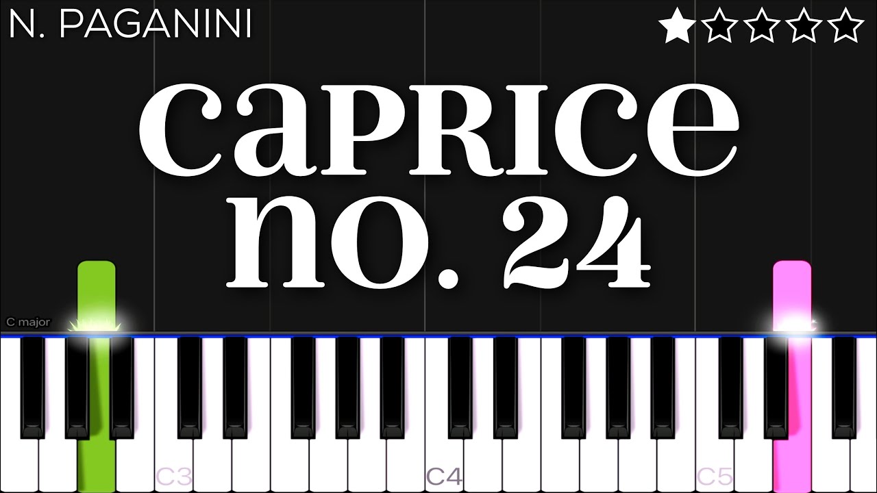 Paganini - Caprice No. 24 | EASY Piano Tutorial