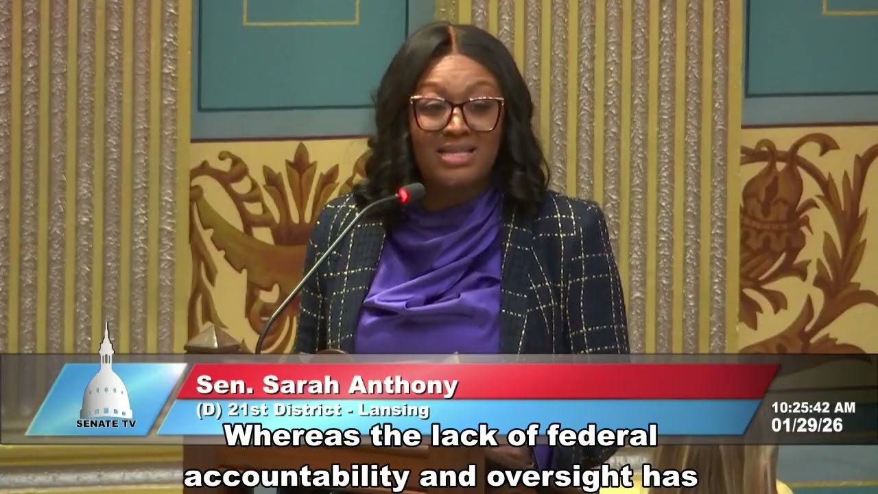 Senator Anthony speaks in support of Senate Resolution Urging Oversight of Immigration Enforcement