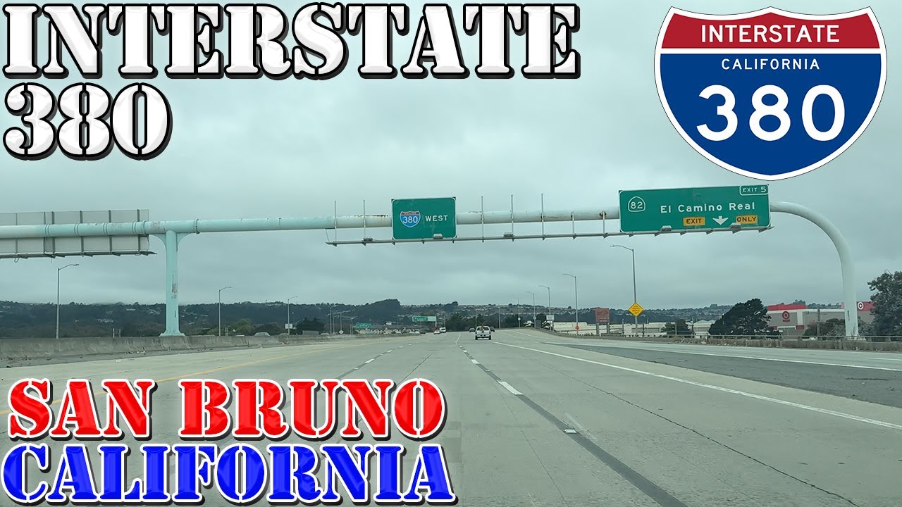 I-380 - BOTH Directions - San Bruno - California - 4K Highway Drive