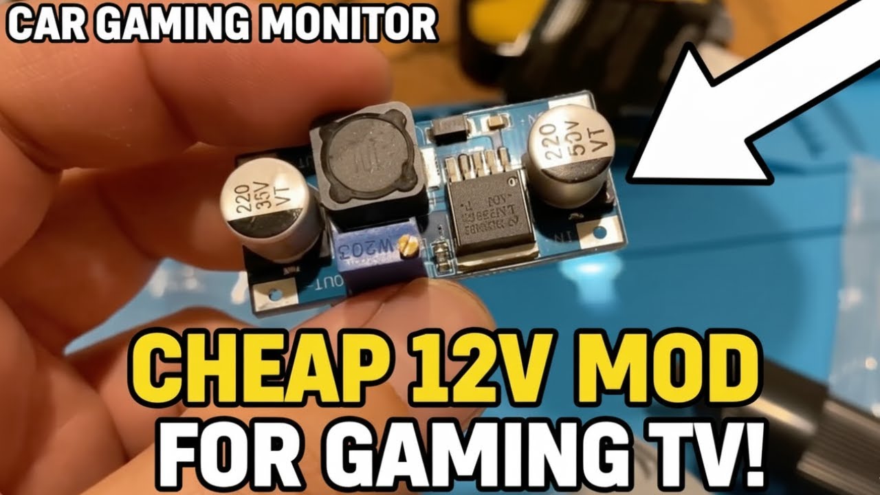 Turning a Cheap TV Into a Car Gaming Monitor (DIY 12V Power Mod)
