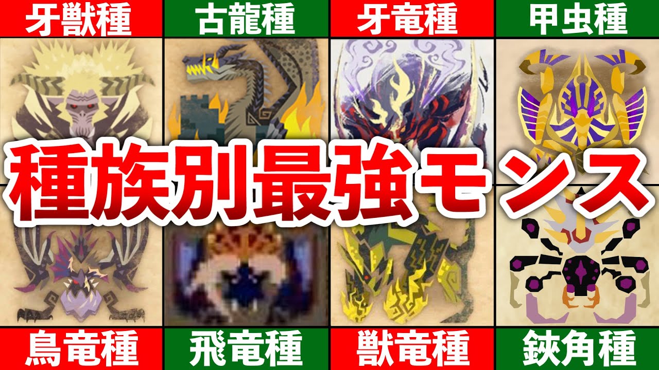 【歴代モンハン】各種族の最強モンスターまとめ