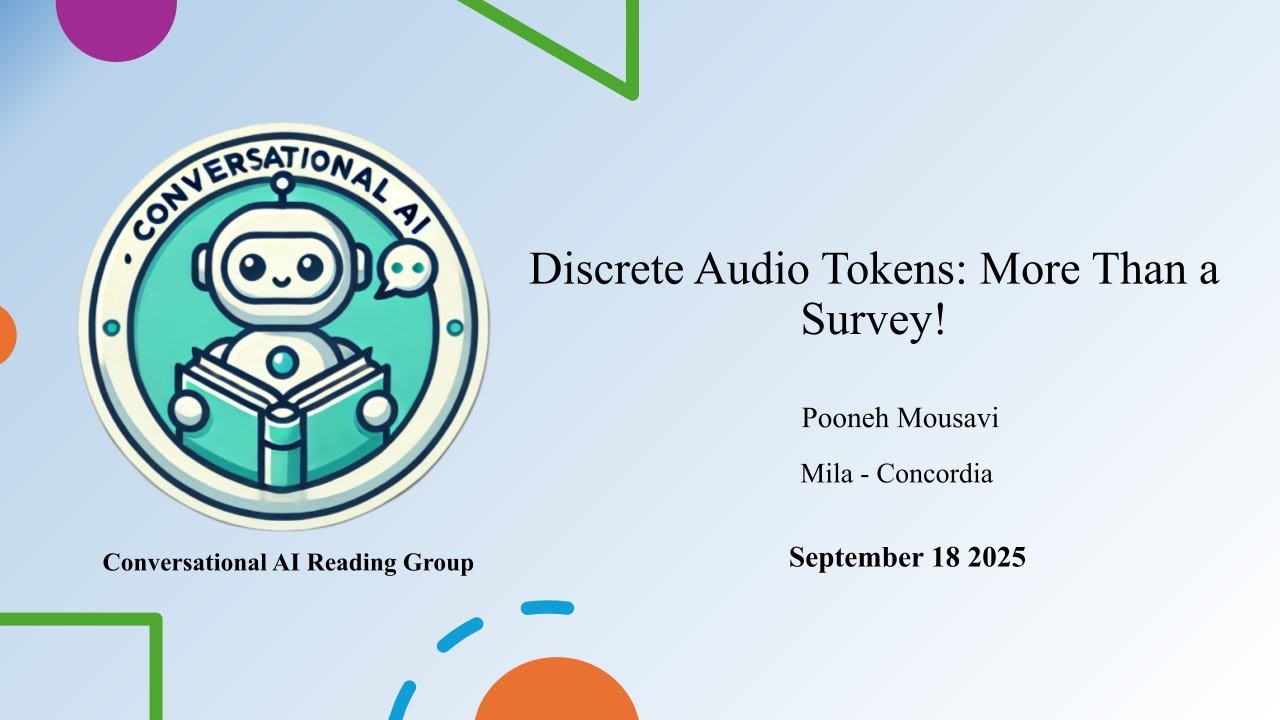 Discrete Audio Tokens: More Than a Survey! - Pooneh Mousavi