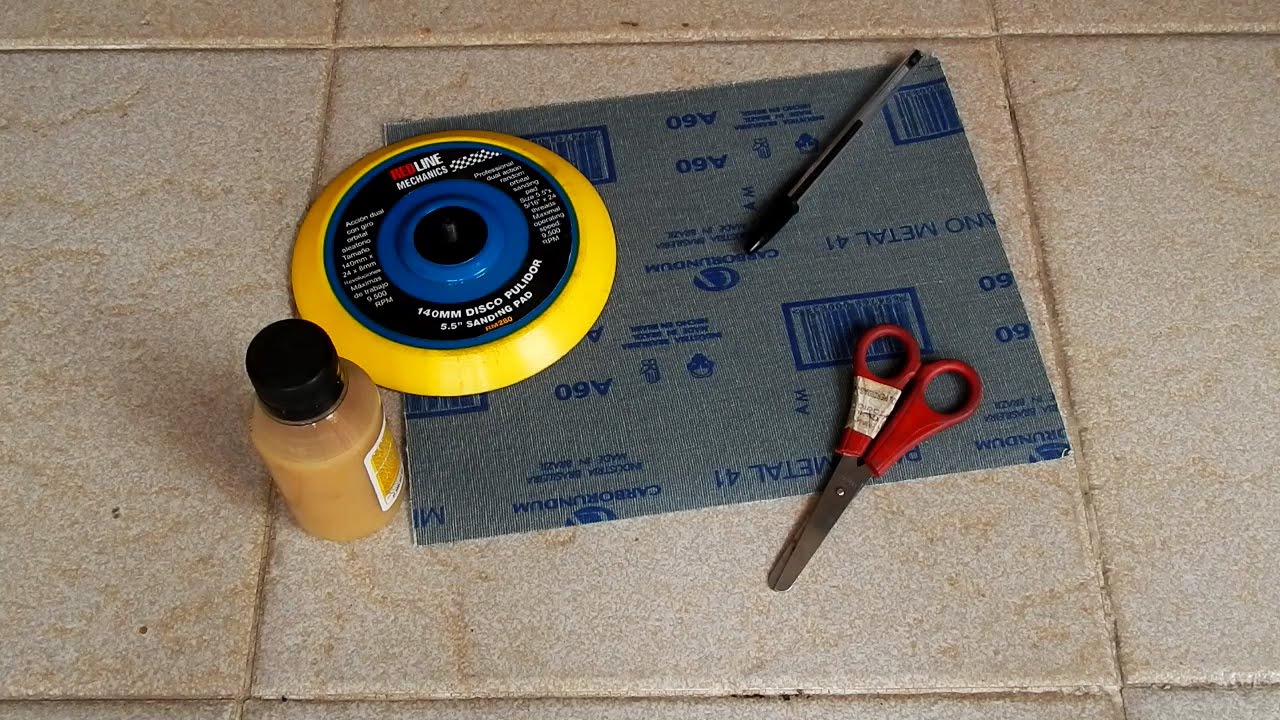 ✔ Hacer discos de lija para lijadora neumática
