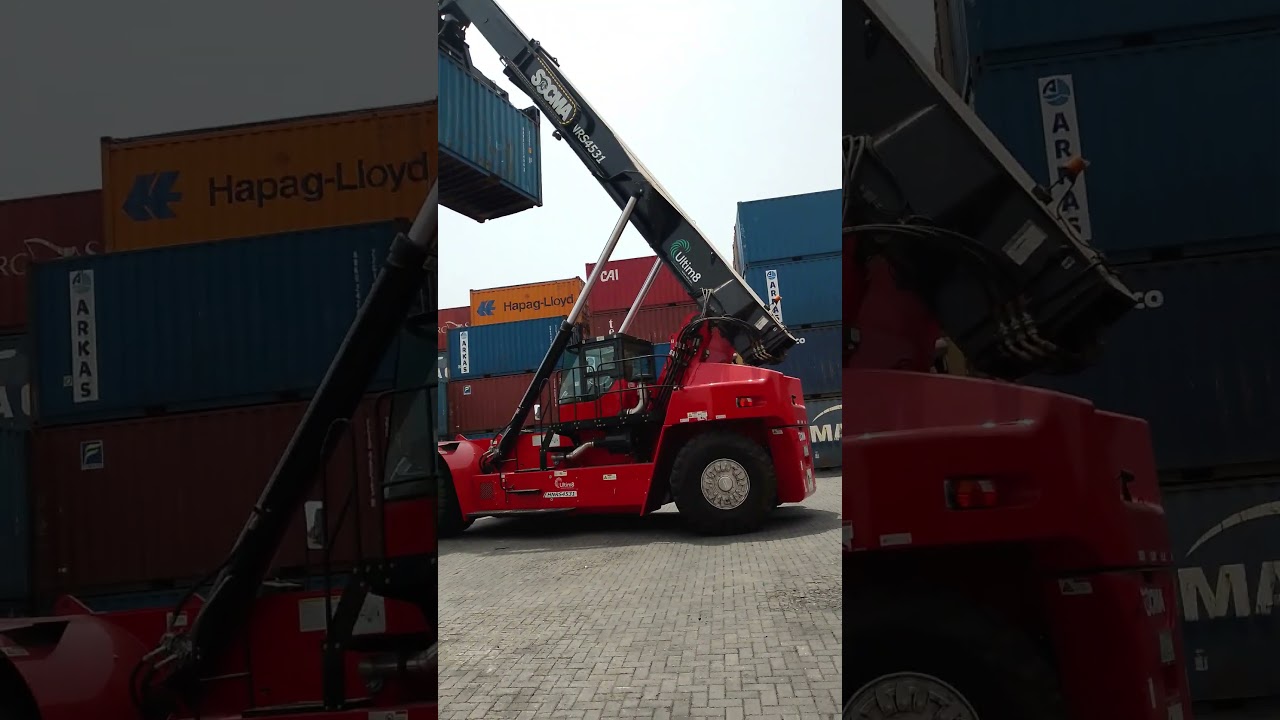 Konecrane evacuation of containers at main stack