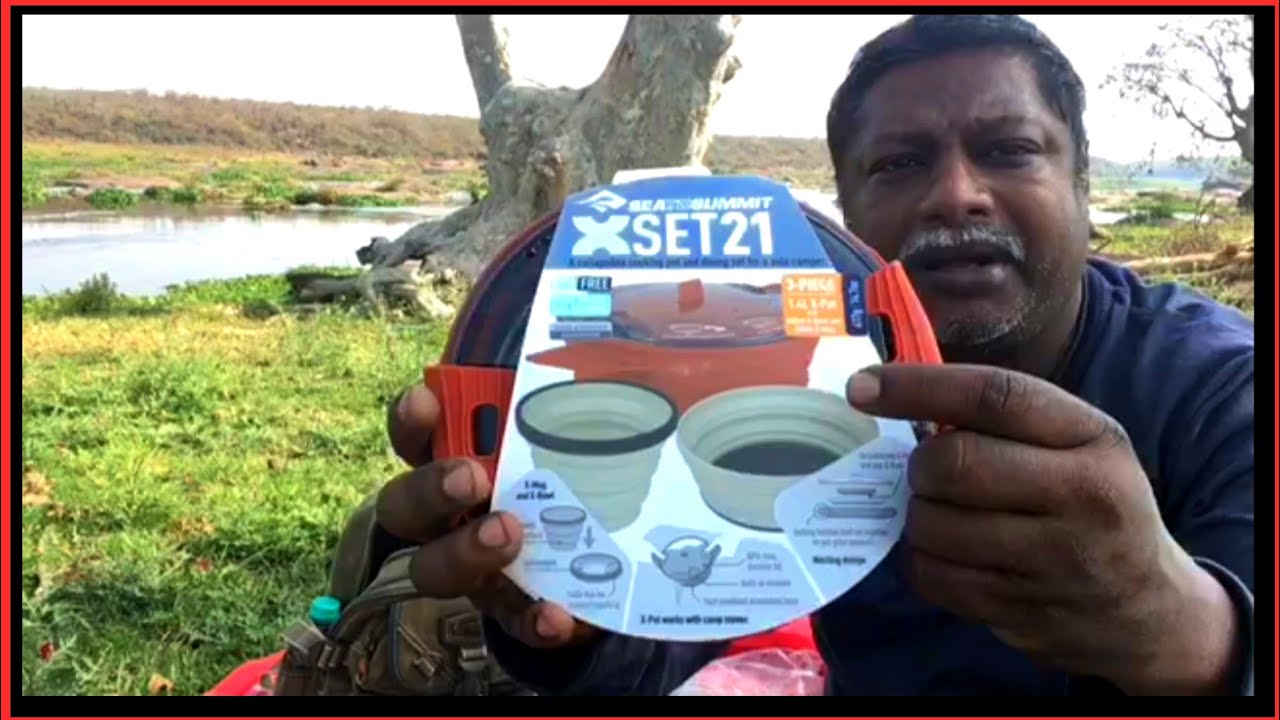 Sea to summit X SET 21 Collapsible cook set |  Best one person camp cook system | Solo camping