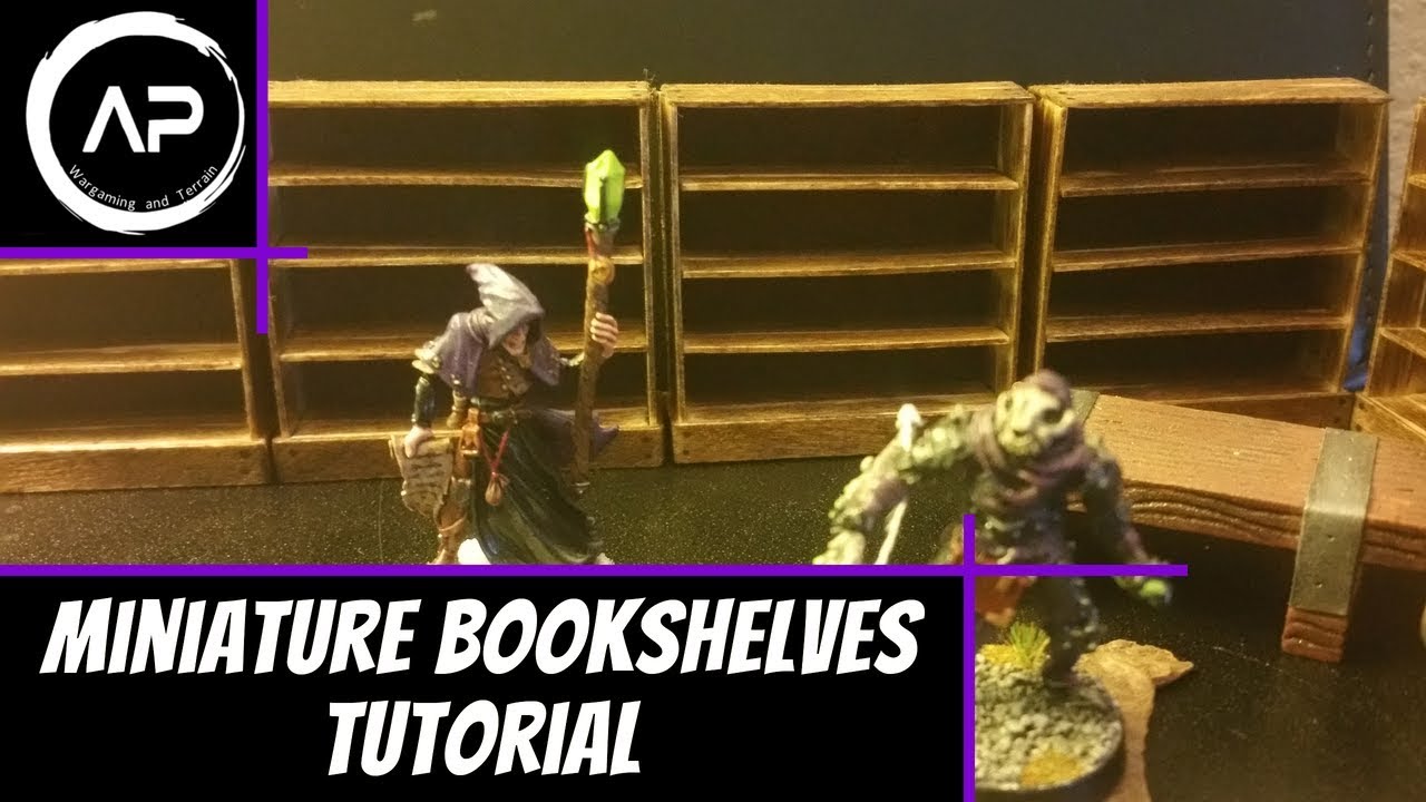 Miniature Bookshelves for D&D