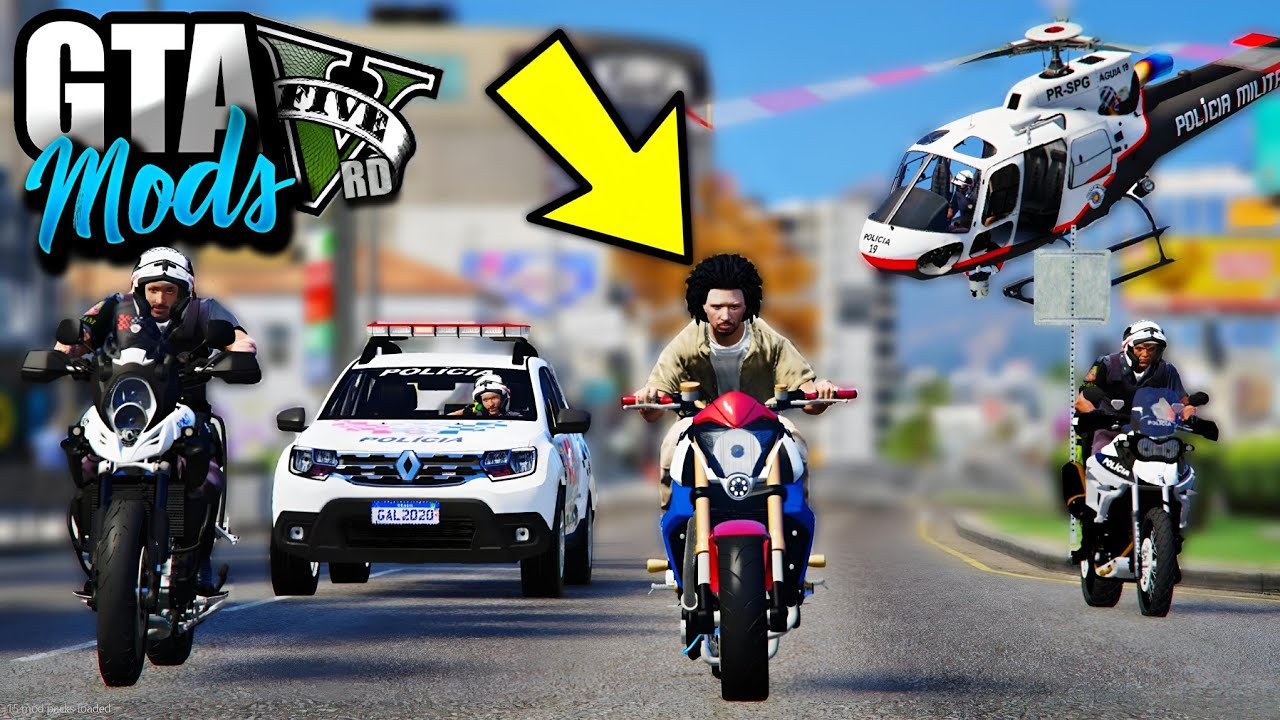FUGA ELETRIZANTE DOS ROCAM DE HONDA CB1000r! (FUGA REALISTA) - GTA 5 MODS