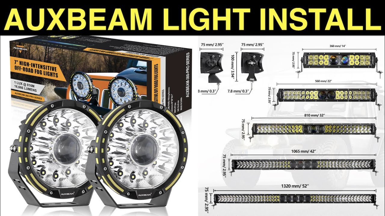 How to Install Auxbeam Lights (Mounting and Wiring)