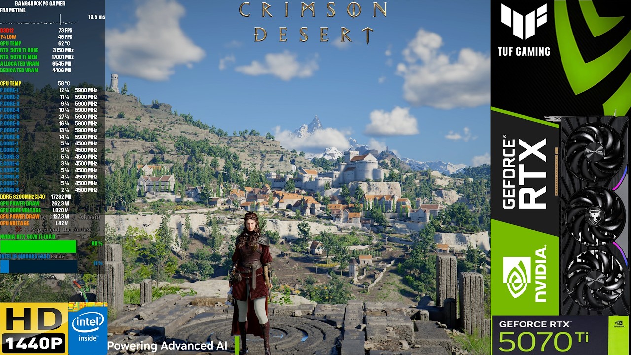 Crimson Desert | RTX 5070 Ti DLSS 4 1440p | Cinematic Settings | Max Ray Tracing Showcase