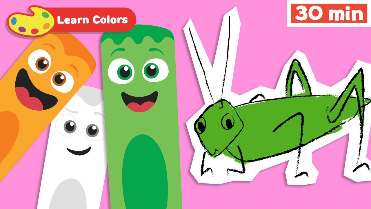 Learn Colors for Babies w Color Crew | All the colors | Coloring Animals & Fruits | First University