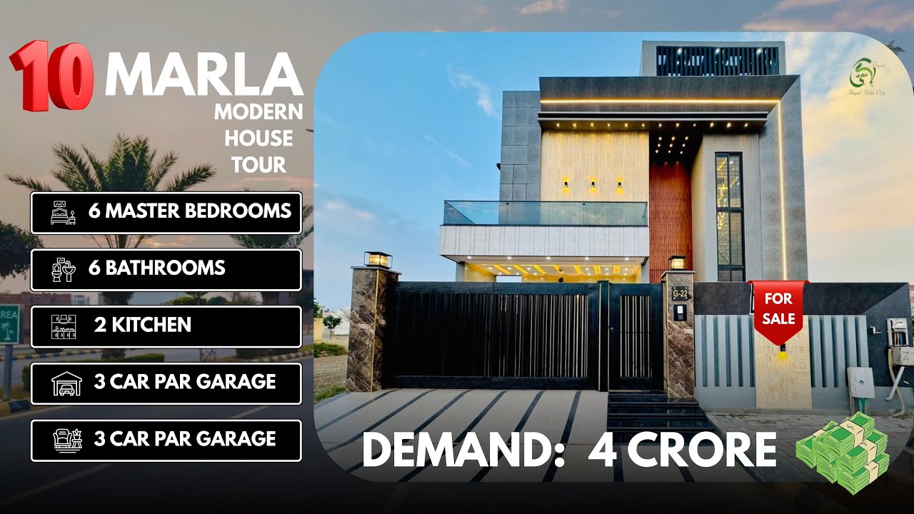 10 Marla Ultra-Modern House For Sale | Royal Palm City Gujranwala | #houseforsale #viralvideo #fry 