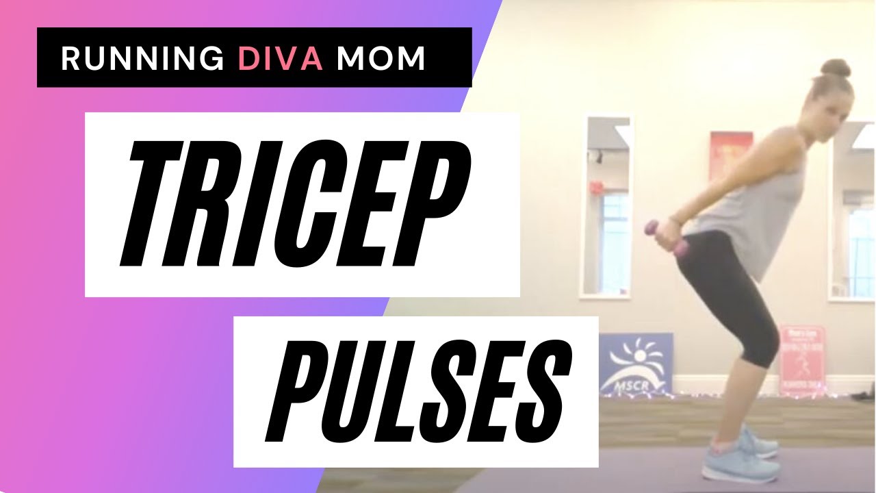 TRICEP PULSES | Great ARM LEG & CARDIO exercise DUMBBELL workout at HOME | RUNNING DIVA MOM
