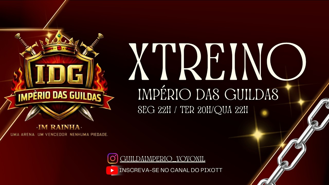 🟡XTREINO IMPERIO 22h BR🟡FREE FIRE - AO VIVO🟡