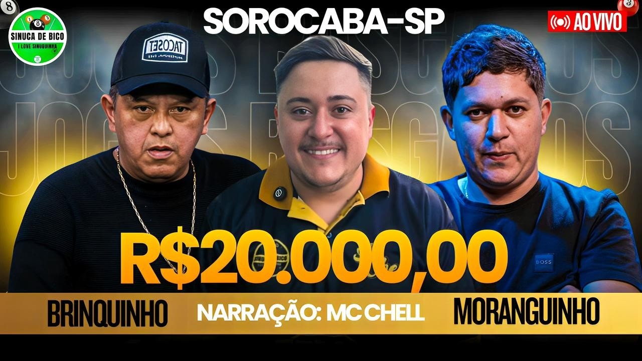 14/03 - BRINQUINHO X MORANGUINHO - SINUCA AO VIVO EM SOROCABA SP - NARRAÇÃO MC CHELL #033