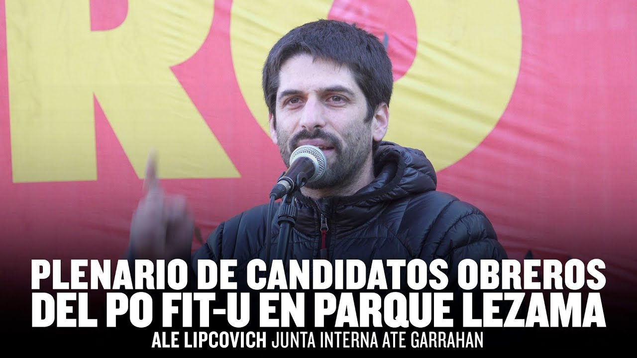 Ale Lipcovich (ATE Garrahan) // Plenario de candidatos obreros del PO-FITU en Parque Lezama