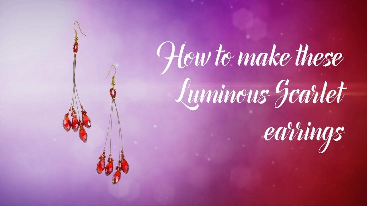 How to make these Scarlet Crystal earrings ❤ Valentine's design