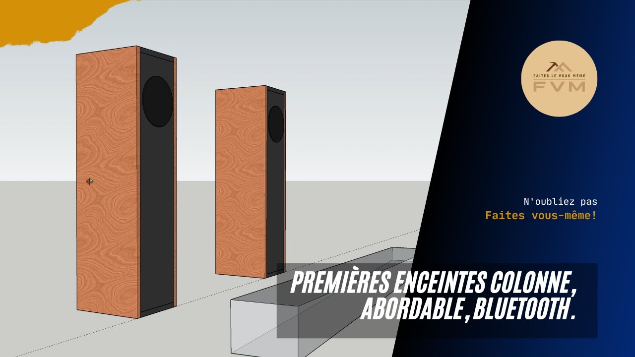Traçage Ligne de Transmission simple. Faire vos premières enceintes colonne, abordable, Bluetooth.