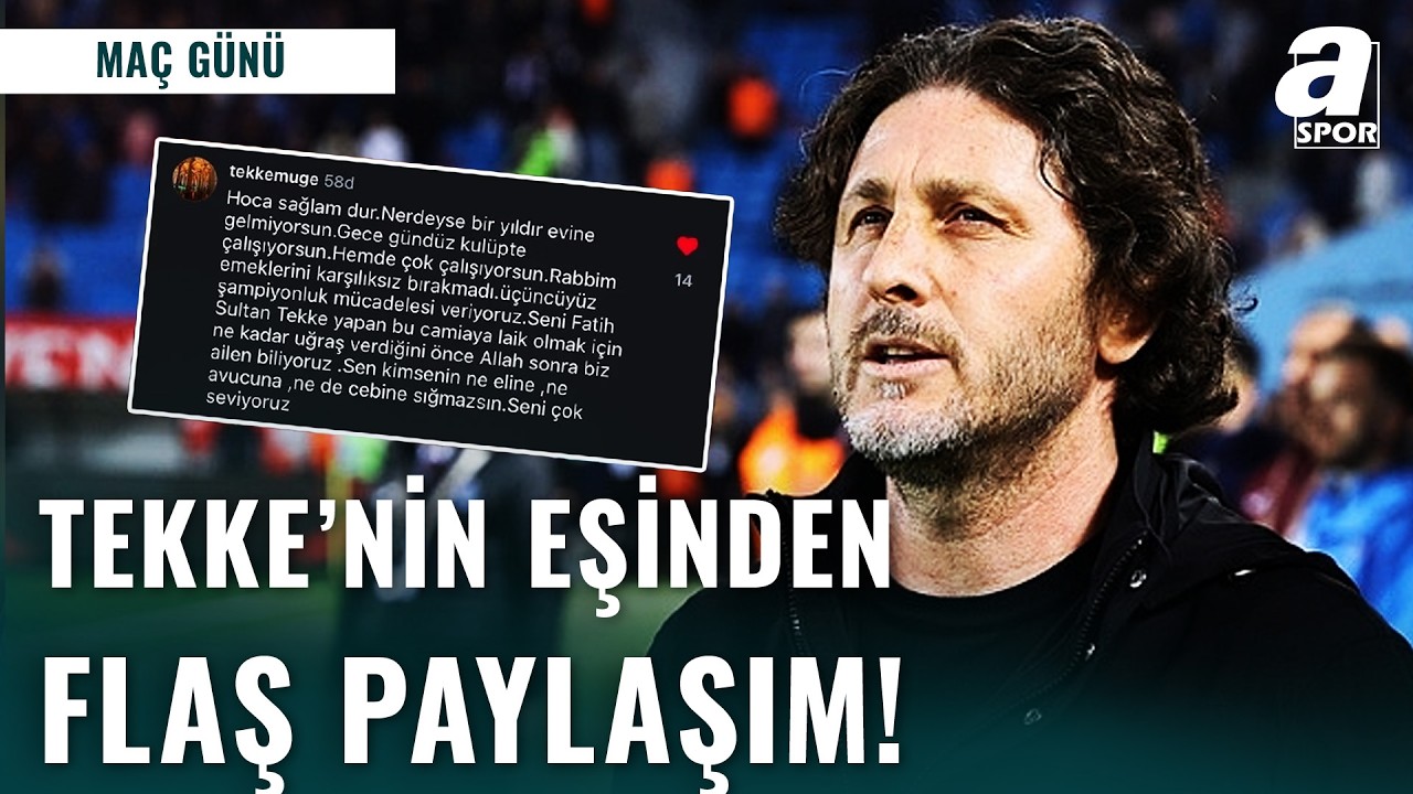SICAK GELİŞME | Fatih Tekke'nin Eşinden Flaş Paylaşım! 