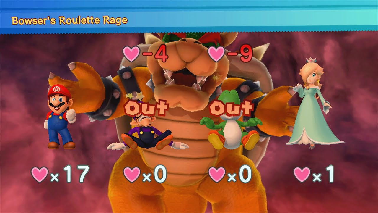 Mario Party 10 - Mario vs Waluigi vs Yoshi vs Rosalina vs Bowser - Whimsical Waters
