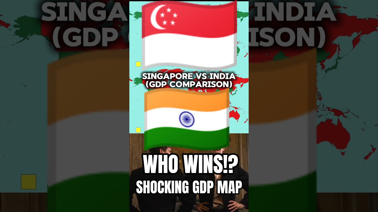 India vs Singapore GDP 2026 🤯 (Shocking GDP World Map!) #shorts #geography #countries