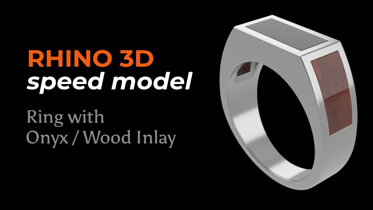 Rhino 3D | Jewelry CAD Design | Speed Model | Inlay Ring