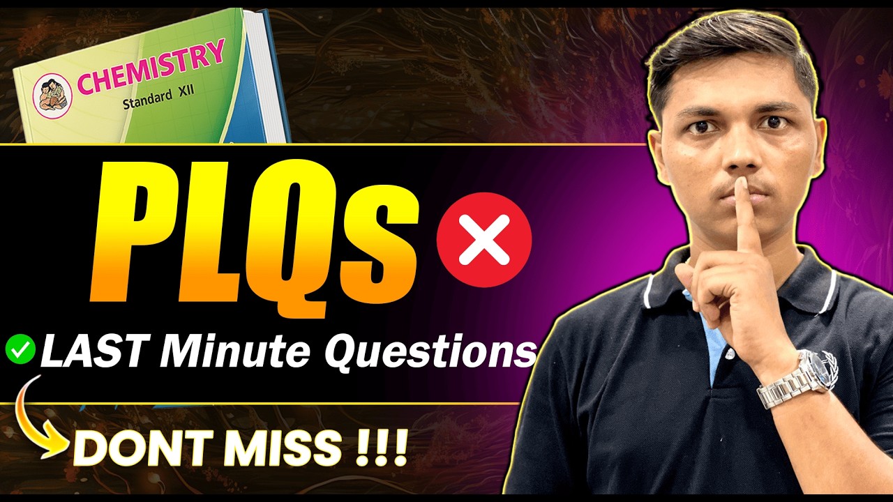 ❌ PLQs But ☑️Last Minute Question📝⚠️ By #newindianera #hsc2026 #chemistrybyprashantbhaiya