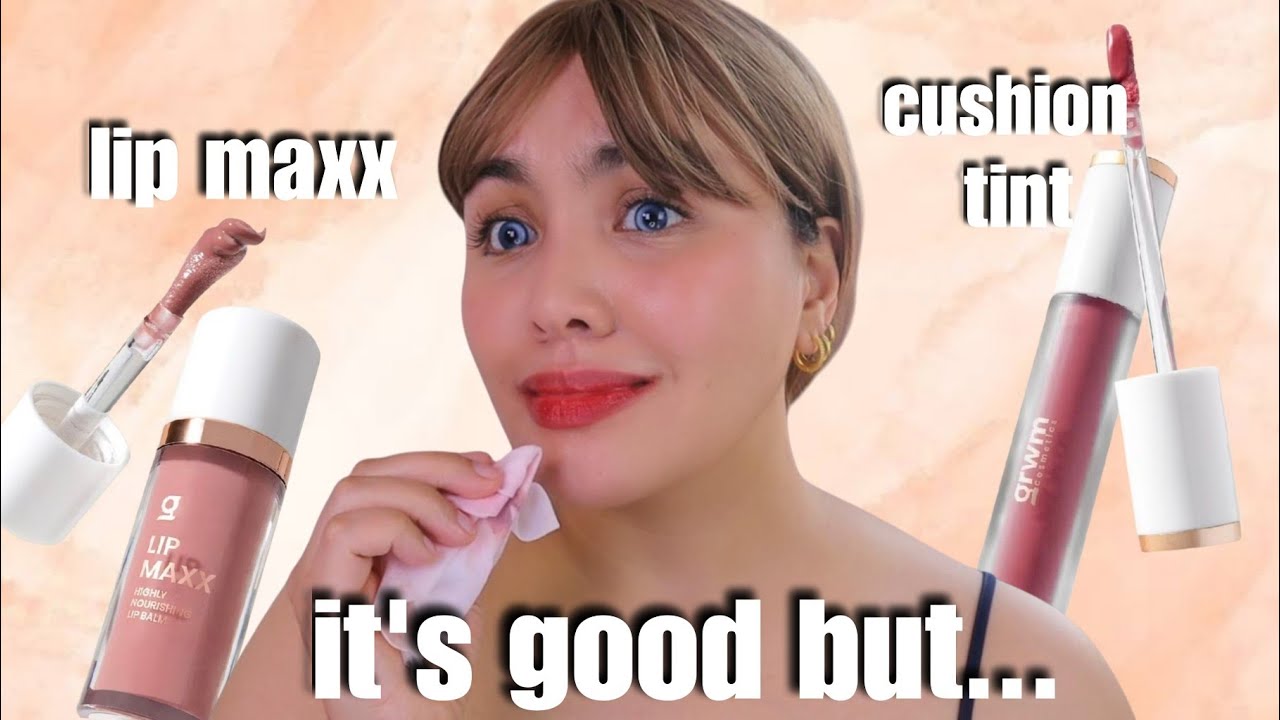 Swatch Review of GRWM Cosmetics Lip Maxx & Cushion Velvet Tint | Miss Bea