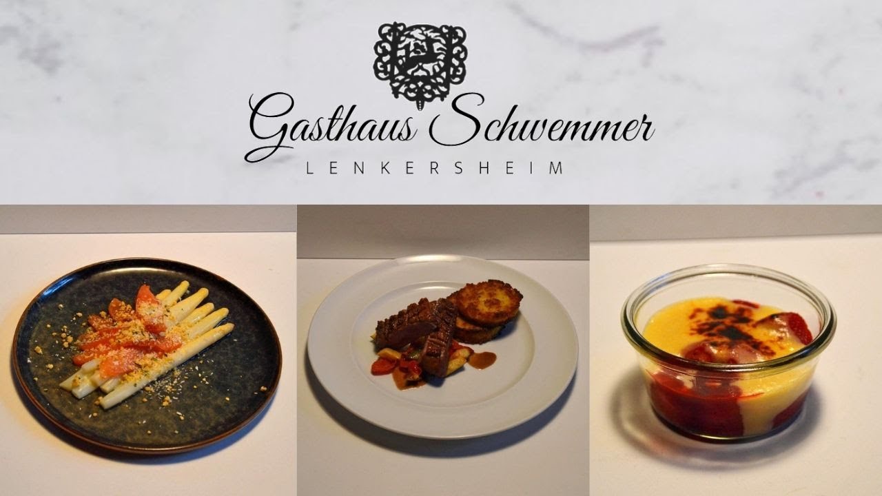 Muttertagsmenü zum Abholen 28 | Spargelsalat mit Räucherlachs | Ente  | Gratinierte Erdbeeren