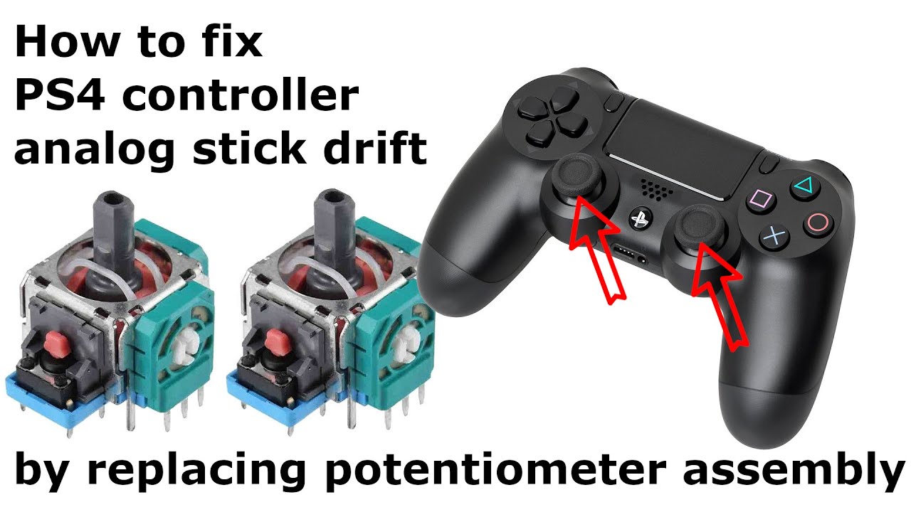How to fix analog stick drift on PS4 controller by replacing the potentiometer assembly