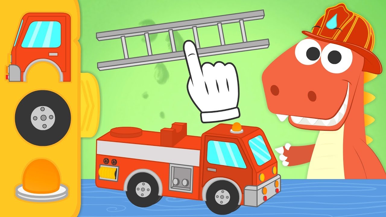 Aprende a montar un Camión de Bomberos con Eddie | EDDIE: el dinosaurio monta un Camión de Juguete