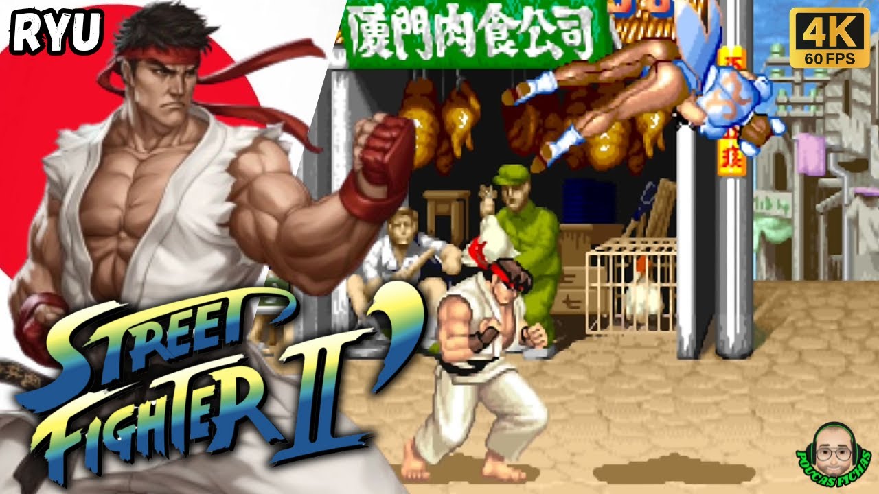 Street Fighter II: Champion Edition (Аркада / 1992) Рю — 4K 60FPS