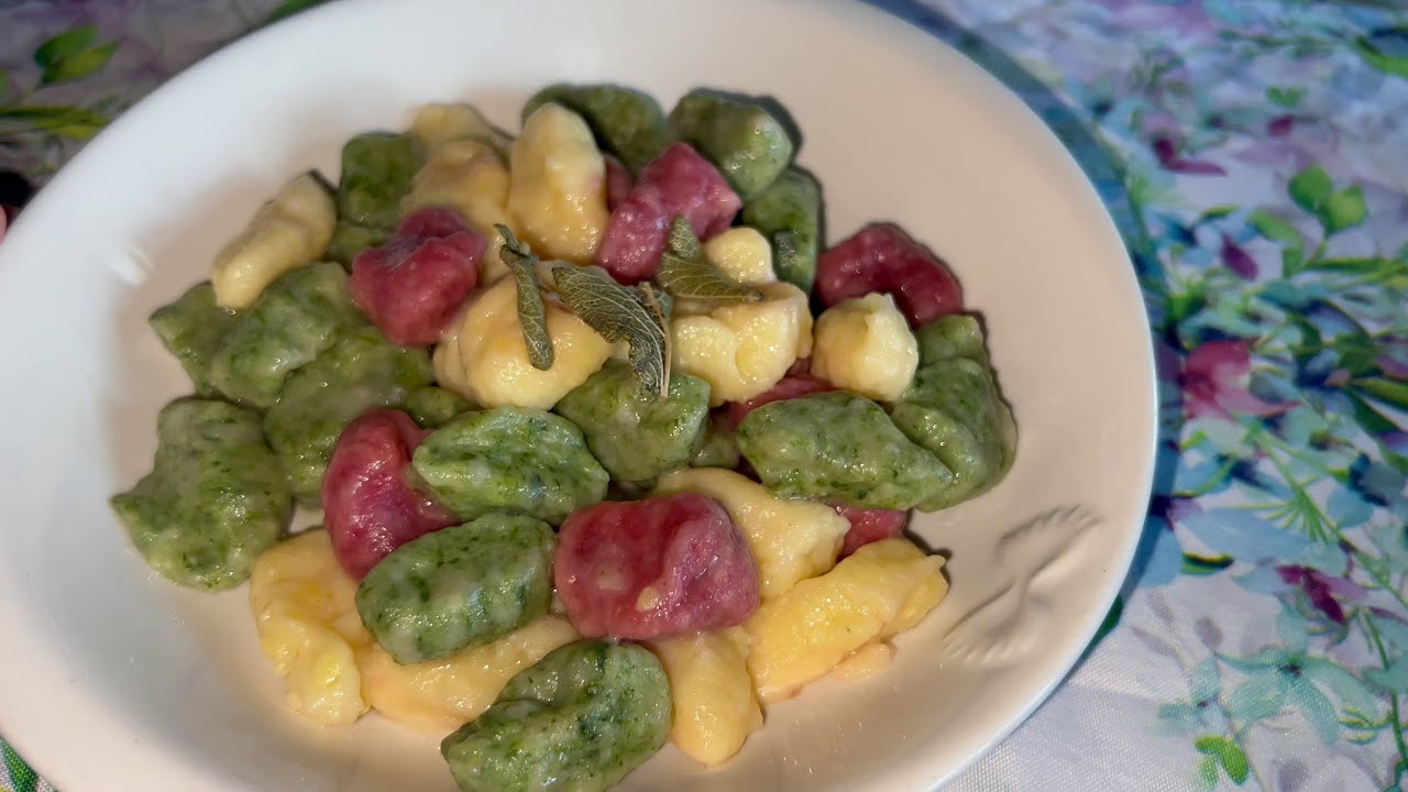 Gnocchi di patate tricolore - Con barbabietola rossa 🍠 e spinaci 🥬